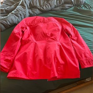 Red. Large. Women’s rain coat